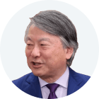 原監督と村上社長の対談の様子