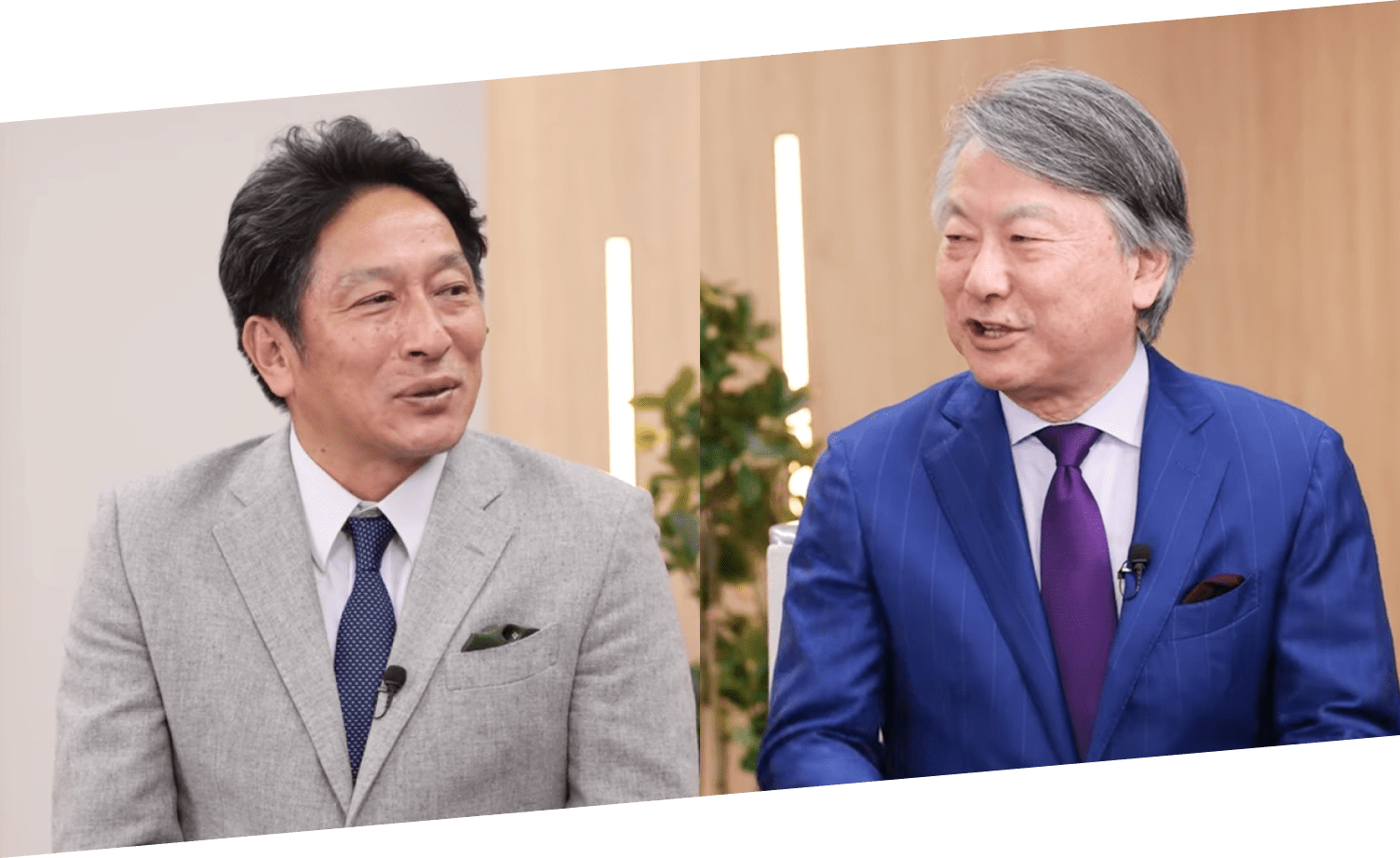 原監督と村上社長の対談の様子