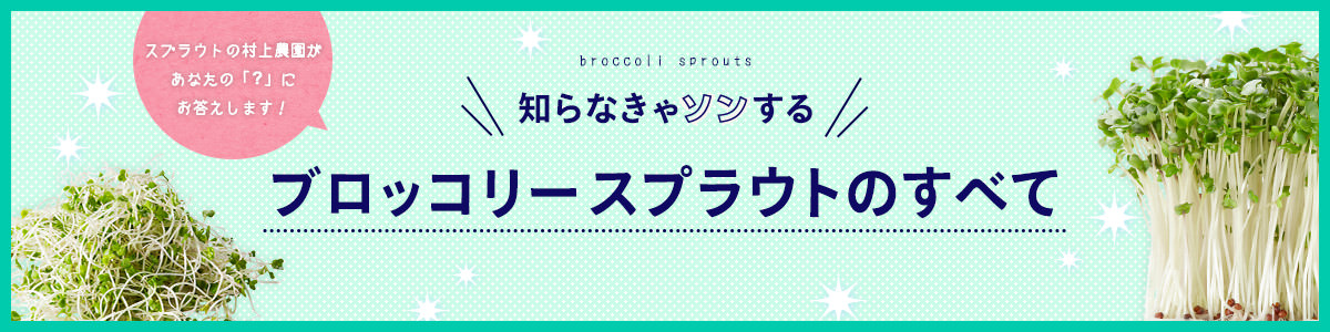 知らなきゃソンする ブロッコリースプラウトのすべて