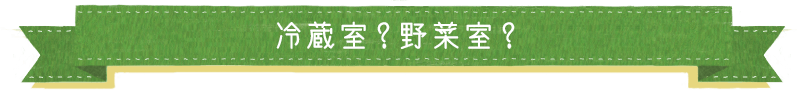 冷蔵室？野菜室？