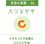 豆苗の効果03 ハリとツヤ ビタミンCでお肌にハリとツヤ★