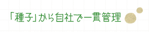 「種子」から自社で一貫管理