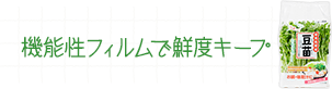 機能性フィルムで鮮度キープ