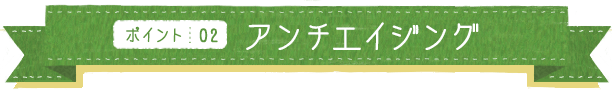 ポイント02 アンチエイジング
