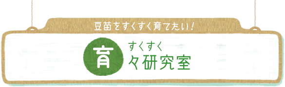 豆苗をすくすく育てたい！ 育々（すくすく）研究室